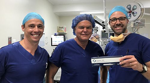Dr Rick Wolfe performs the first cataract surgery in Australia and NZ using the latest IOL technology